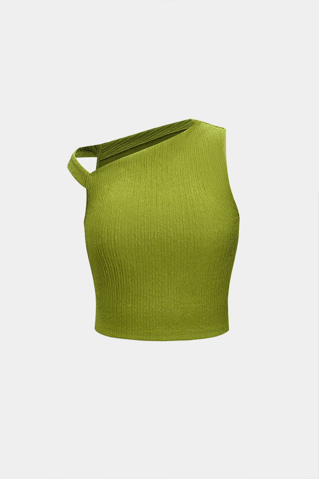Asymmetrical Tank Top And Ruched Skirt Set