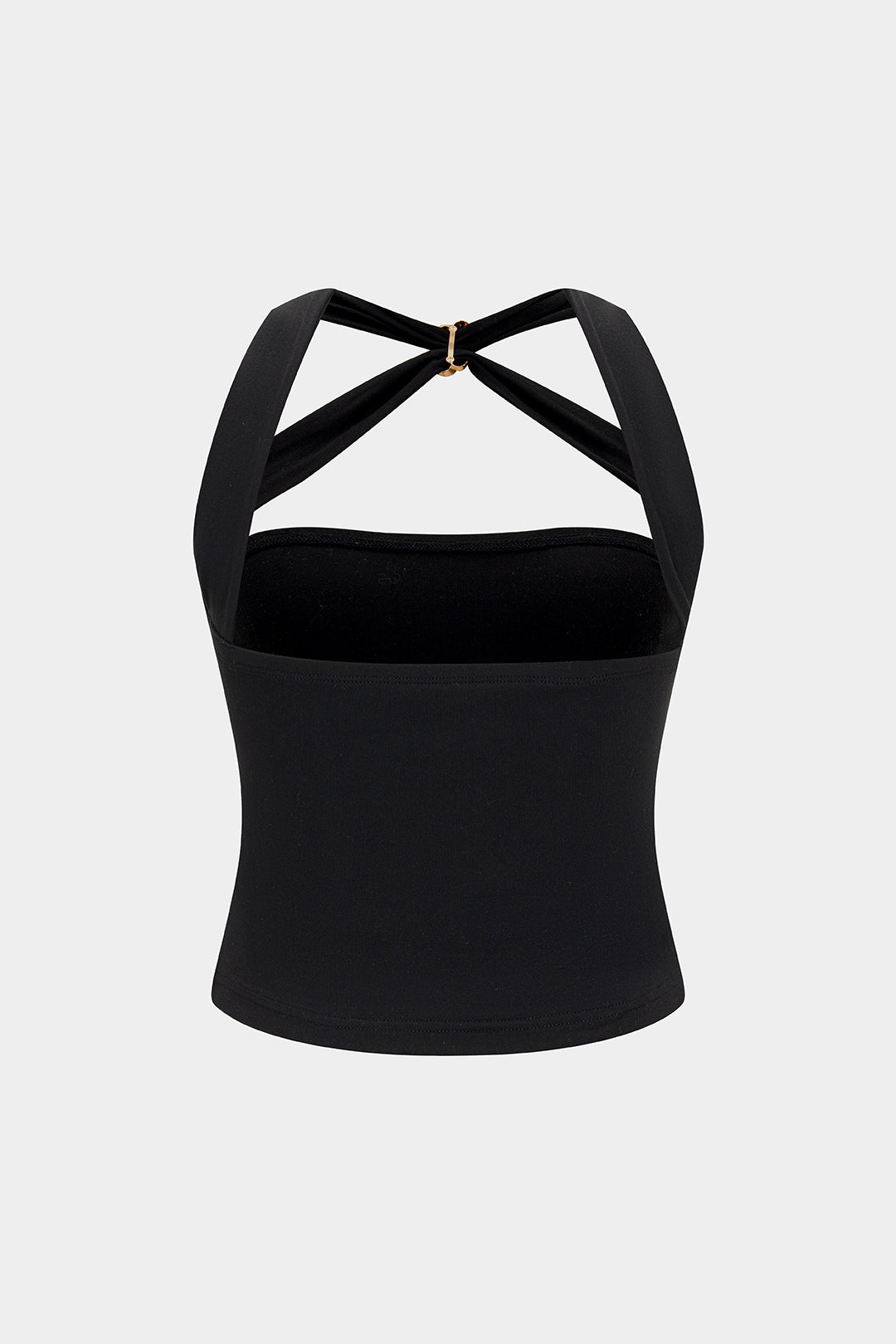 Cross Metallic Decor Backless Tank Top