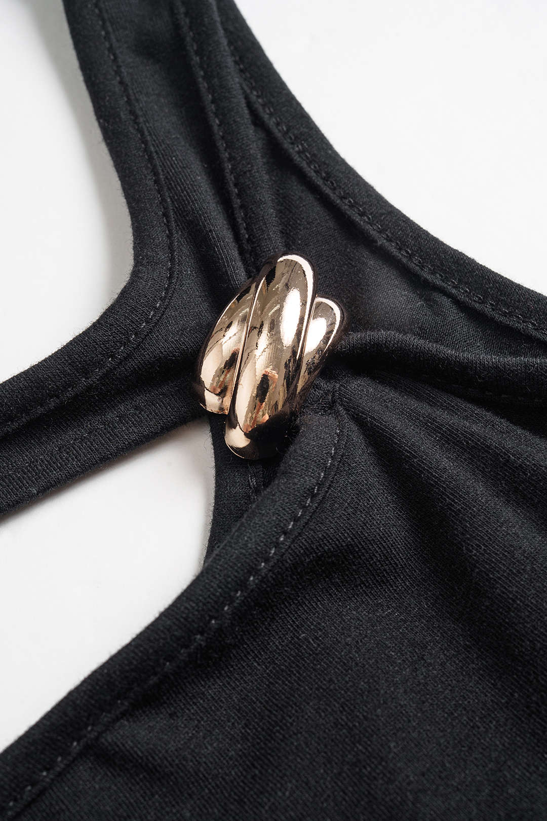 Asymmetrical Neckline Strap Slip Tank Top