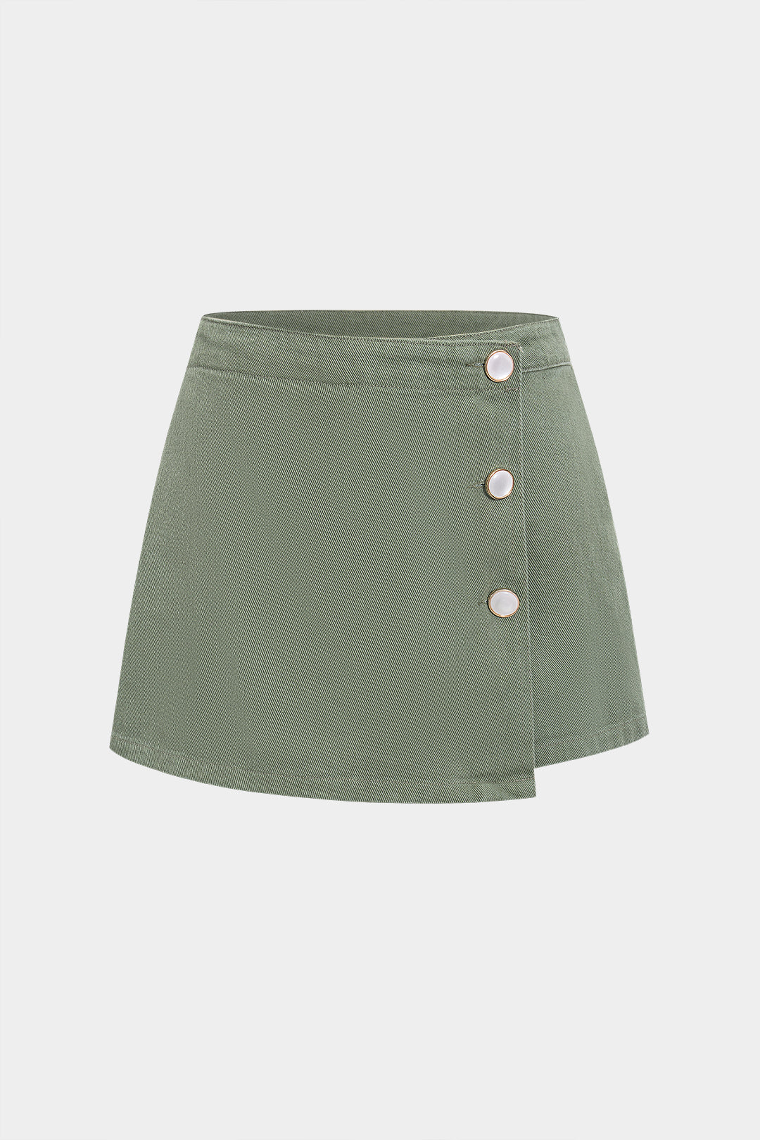 Denim Button Shorts