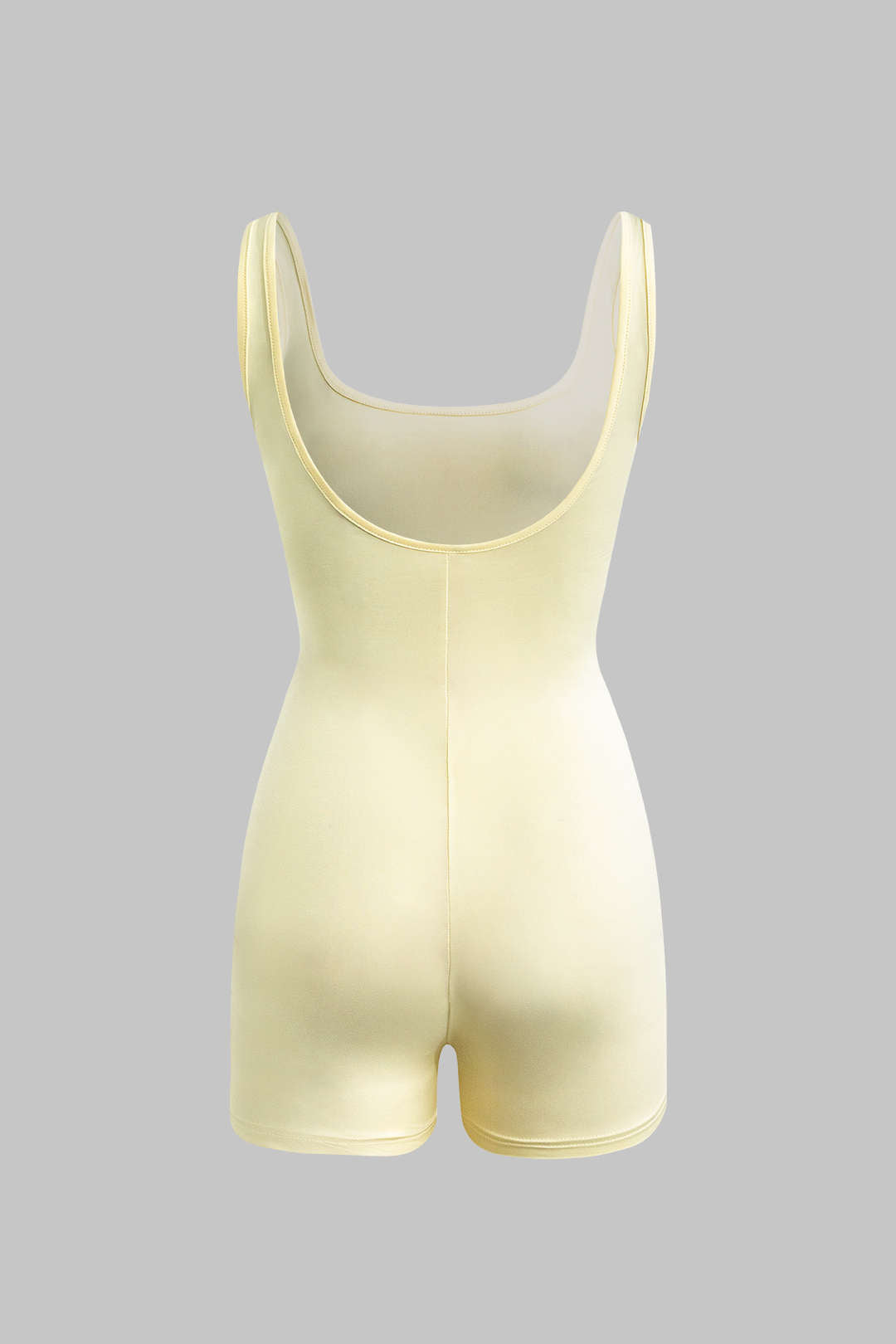 Basic Solid Square Neck Romper