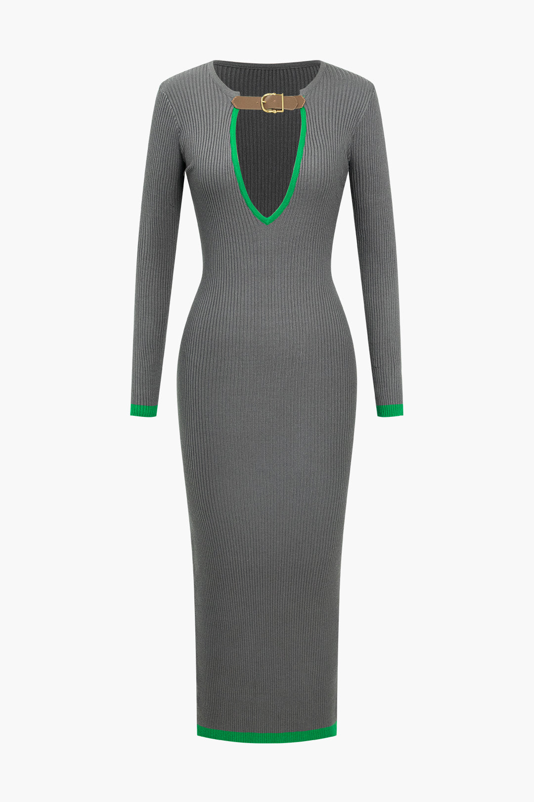 Contrast Cut Out Knit Dress