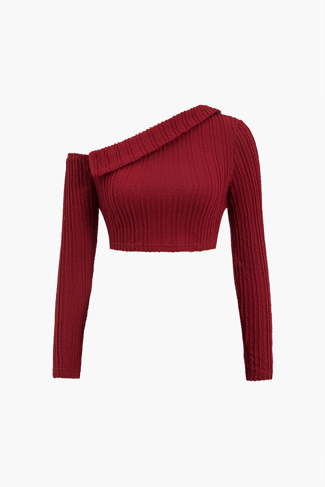 Solid Knit Asymmetrical Button Skirt Set