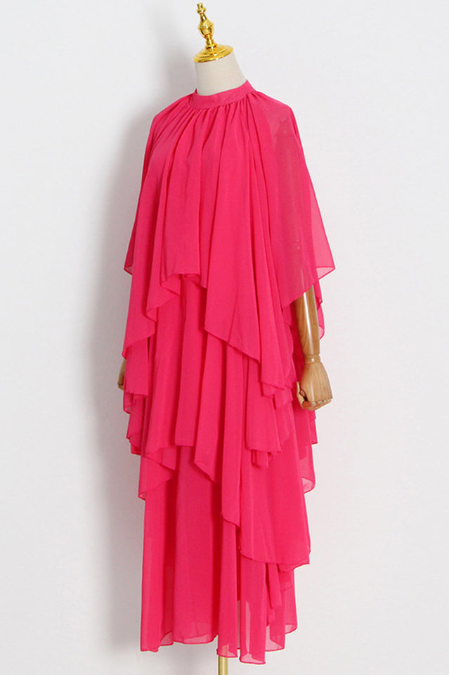 Layered Silk-Georgette Gown
