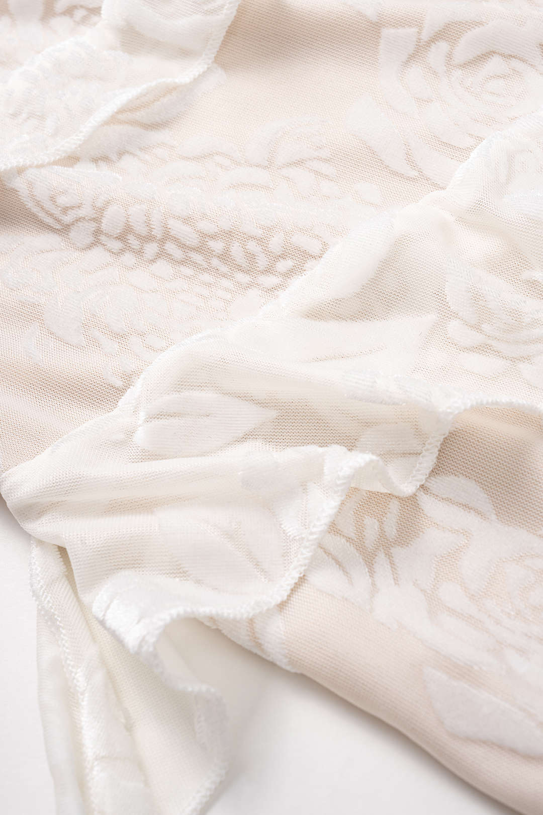 Jacquard Ruffle Tank Top And Skirt Set