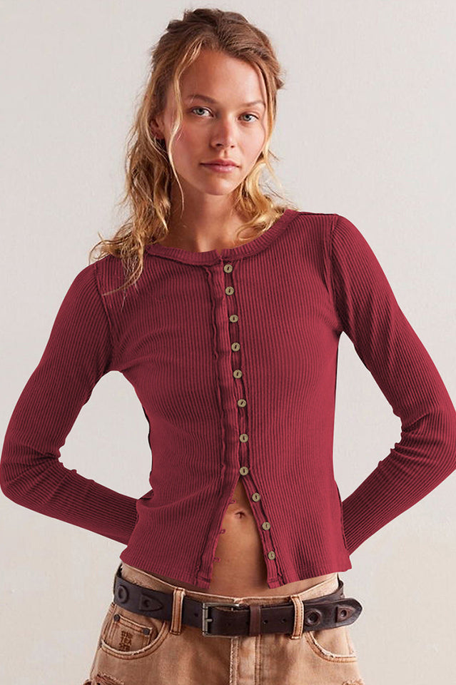 Ainoa Bordeaux Cardigan
