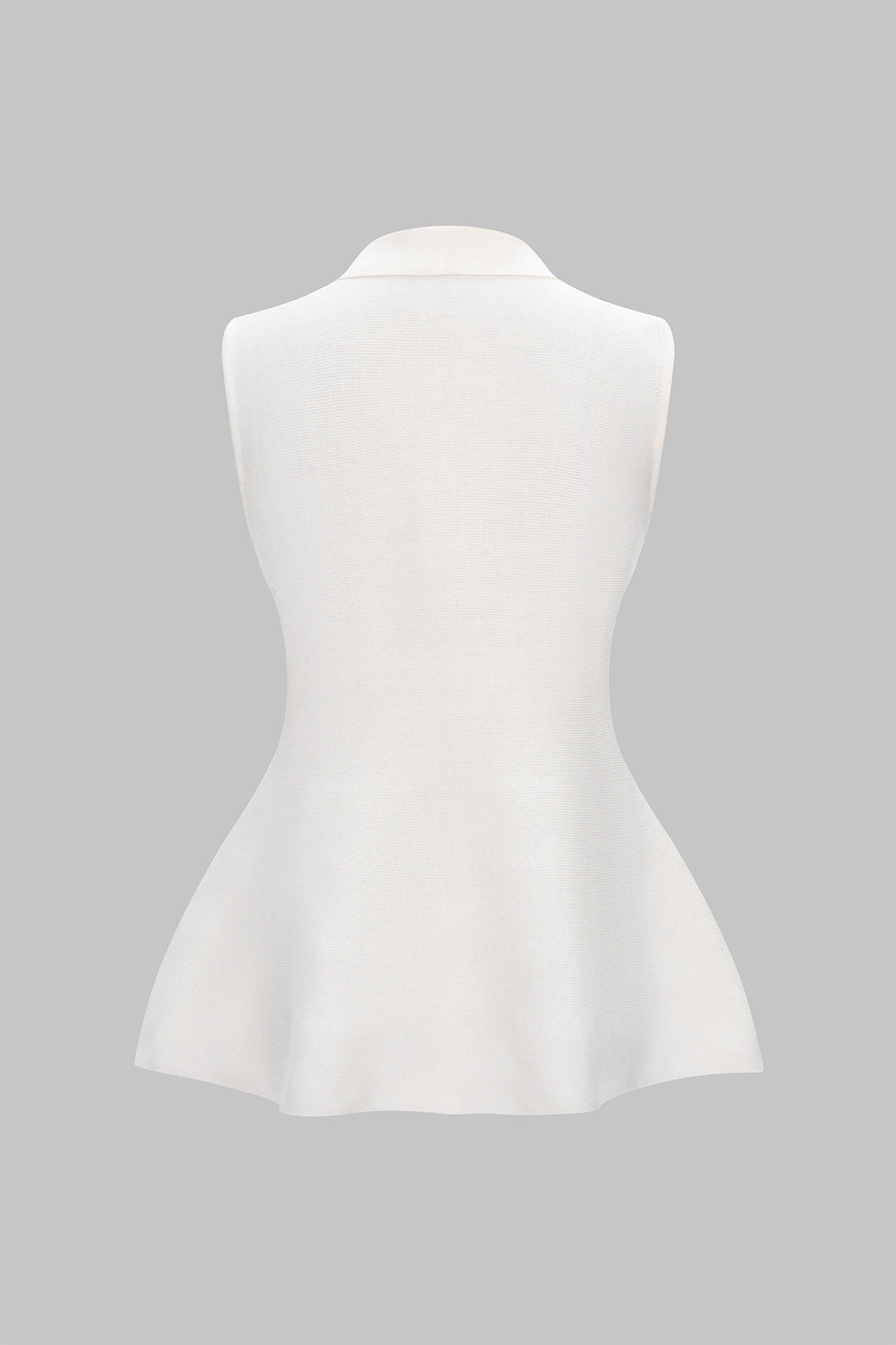 Puff Hem Button Detail Tank Top
