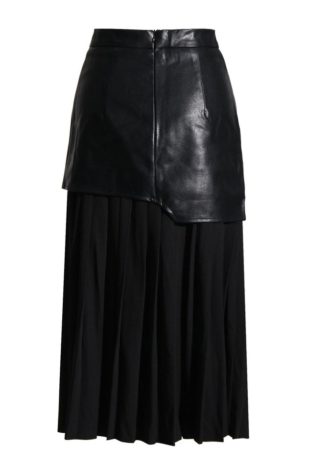 High Waist Patchwork Midi Skirt