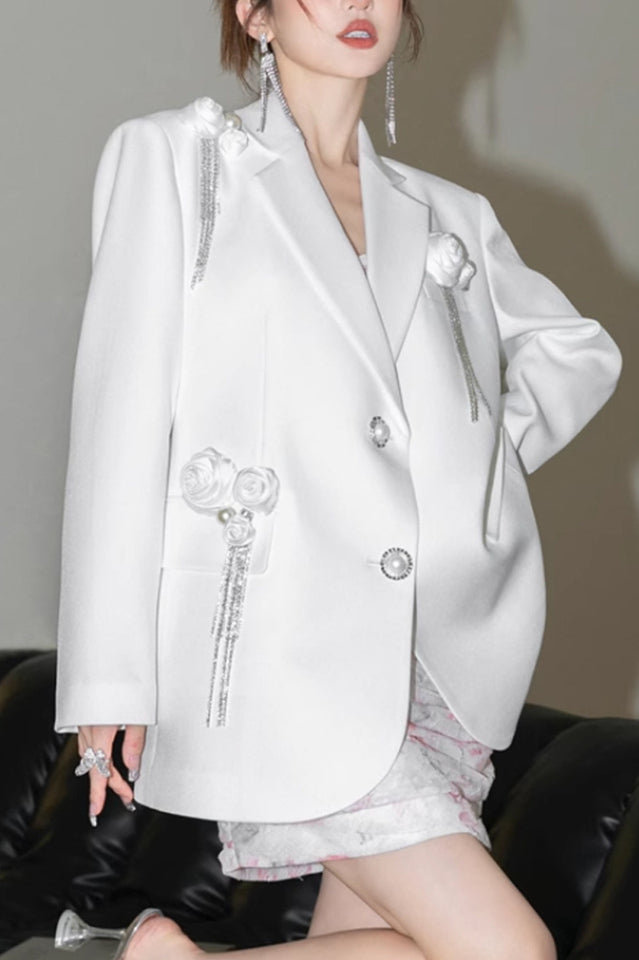 In Bloom Floral-appliqué Blazer