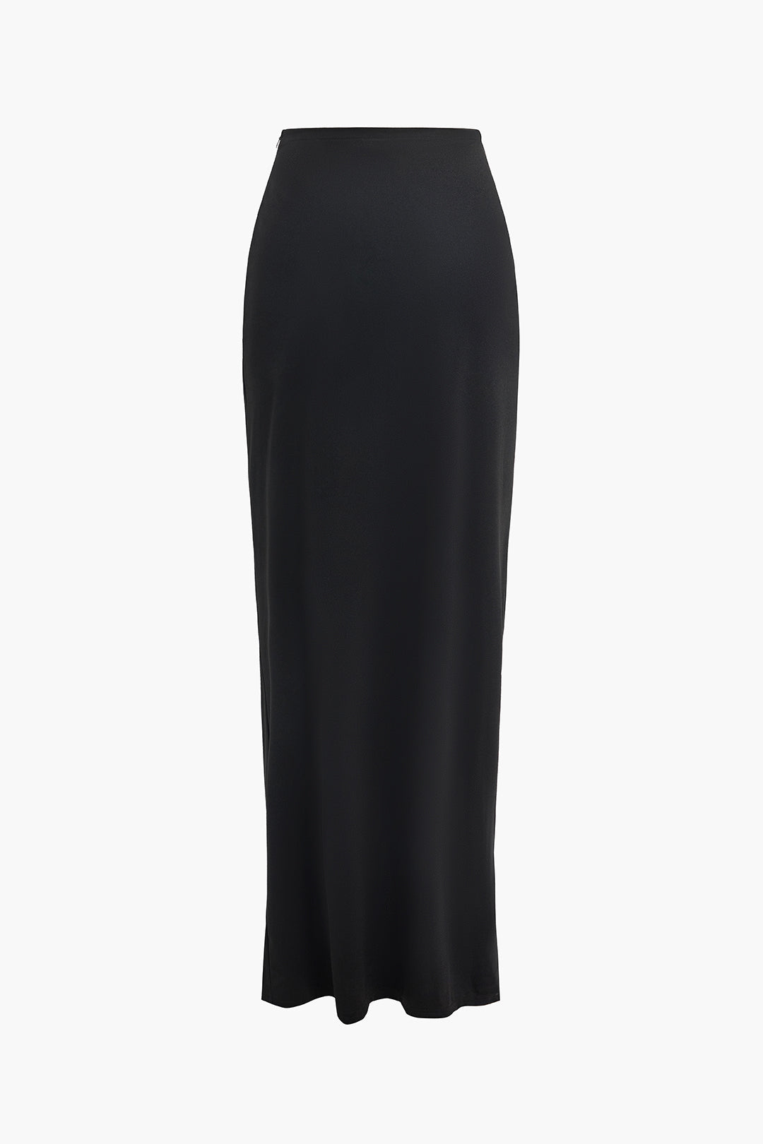 Ruched Slit Midi Skirt