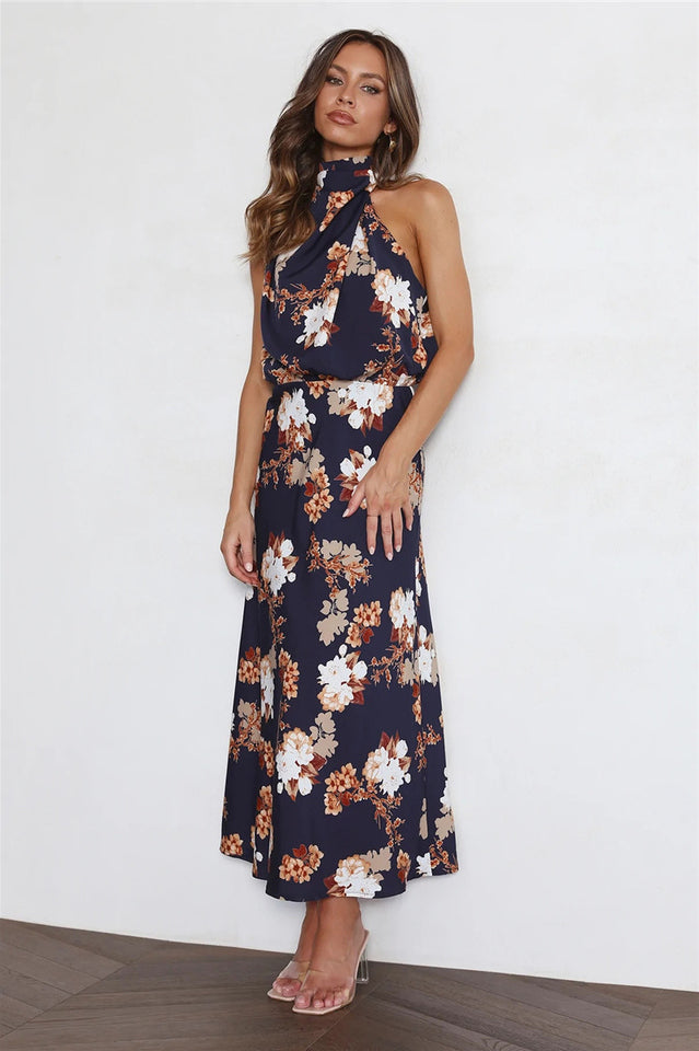 Anabelle Halter Neck Midi Dress