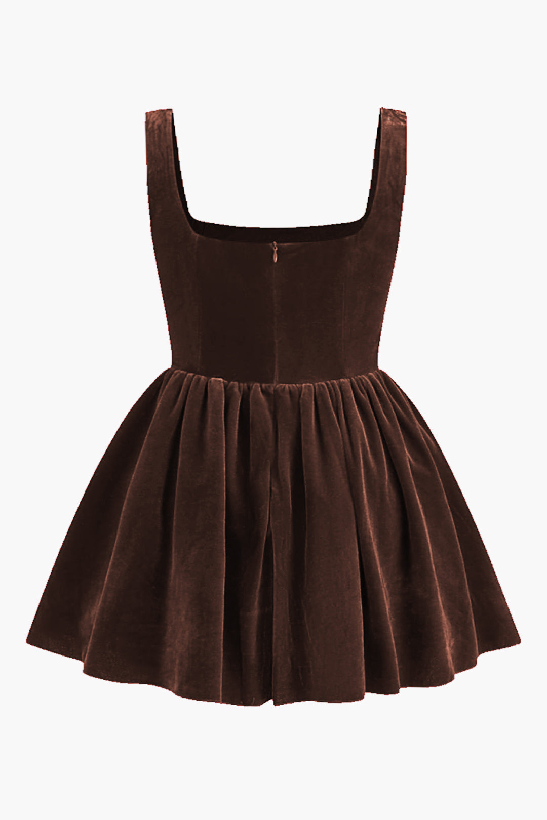 Plus Size Velvet Sleeveless Square Neck Mini Dress