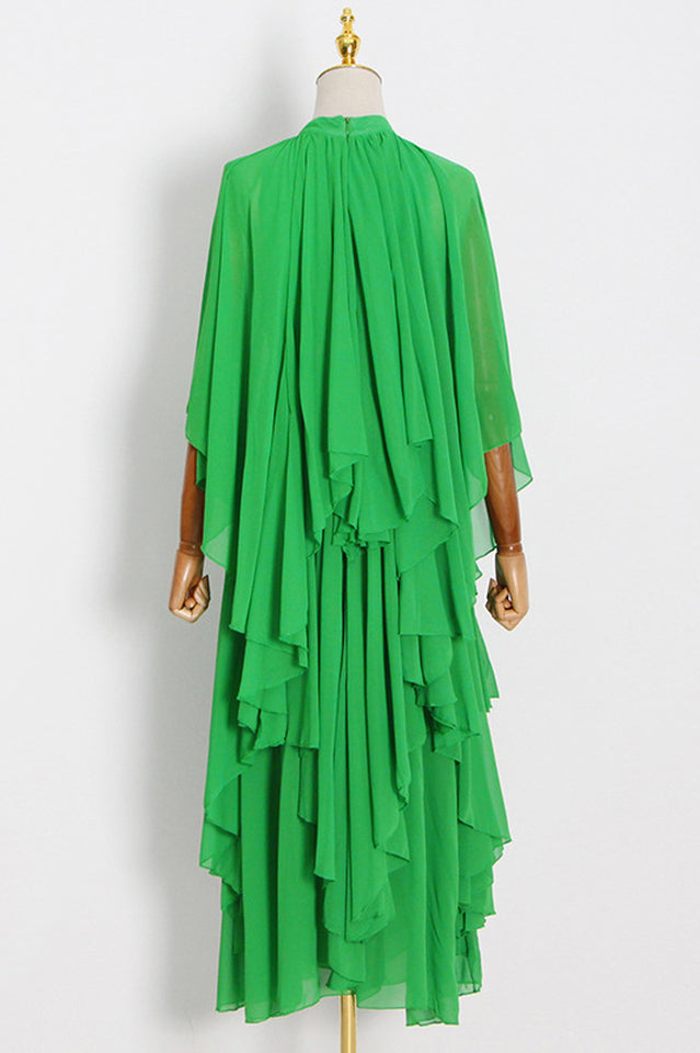 Layered Silk-Georgette Gown
