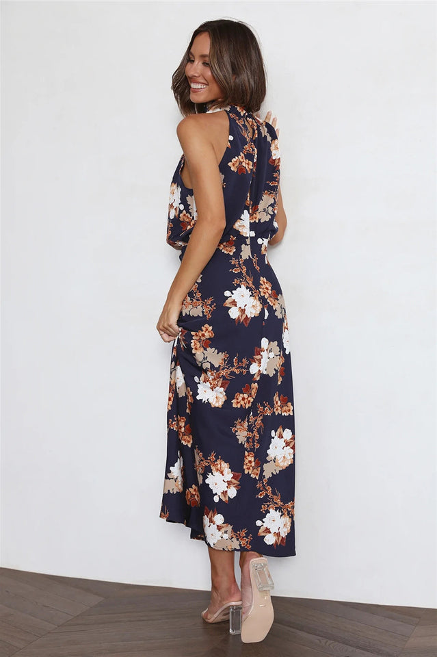 Anabelle Halter Neck Midi Dress
