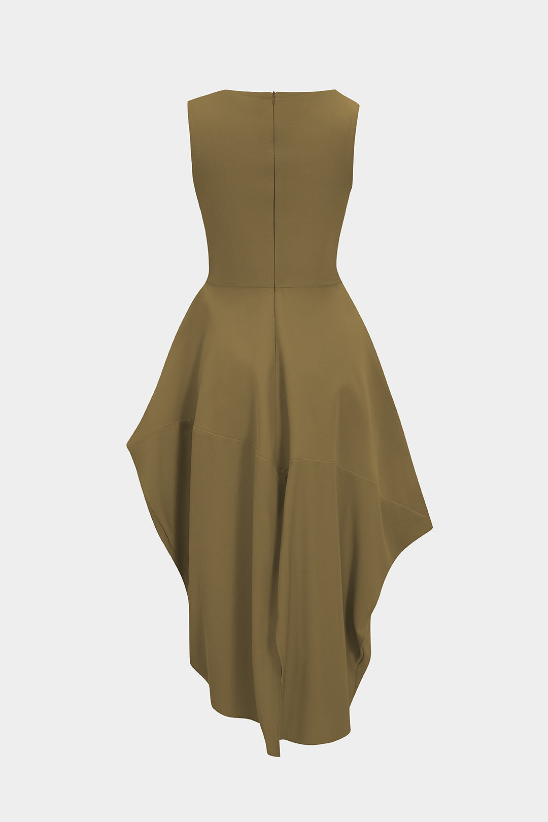 Asymmetrical Metallic Decor Sleeveless Maxi Dress
