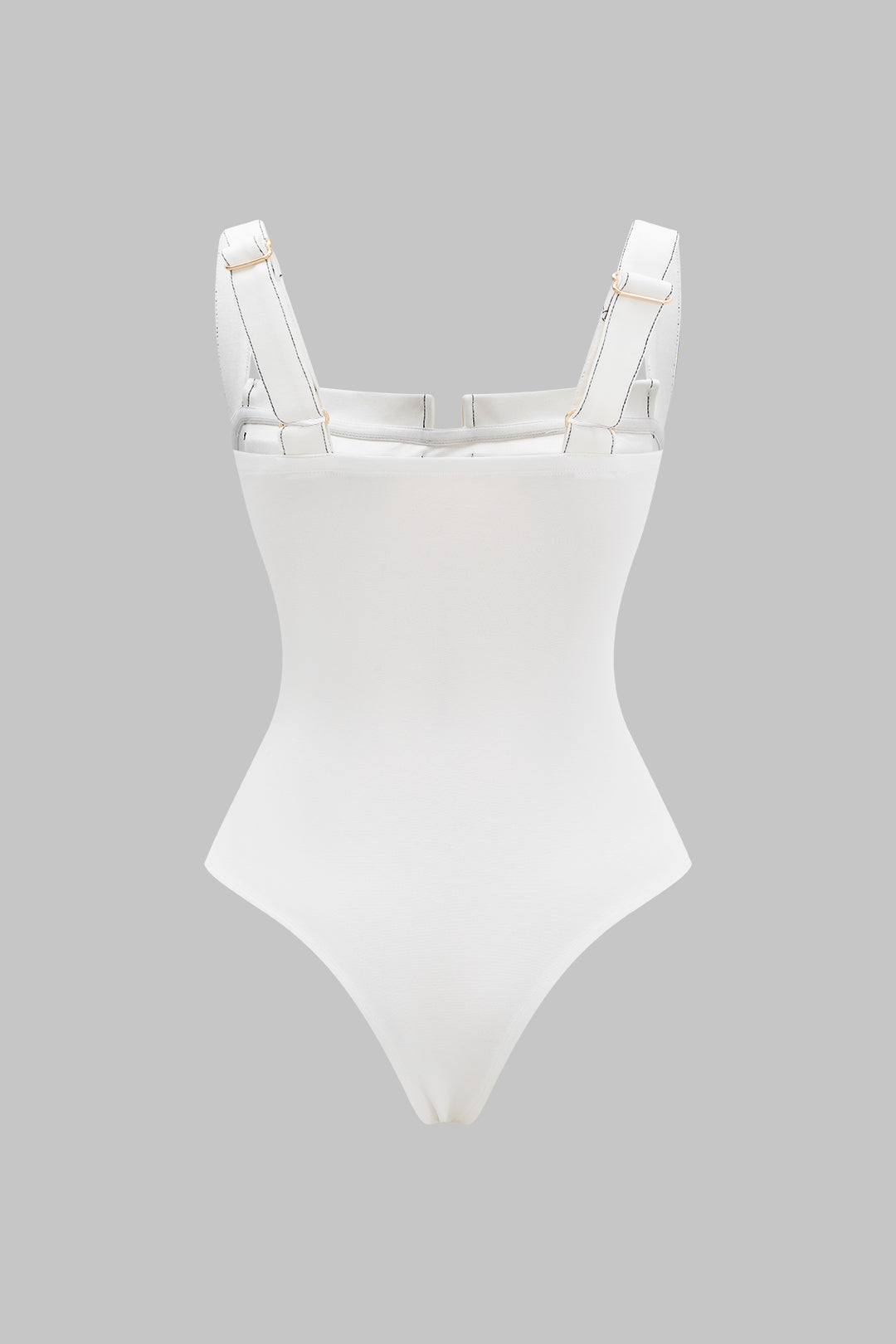 Stitching Bodysuit And Wide Leg Trousers Set