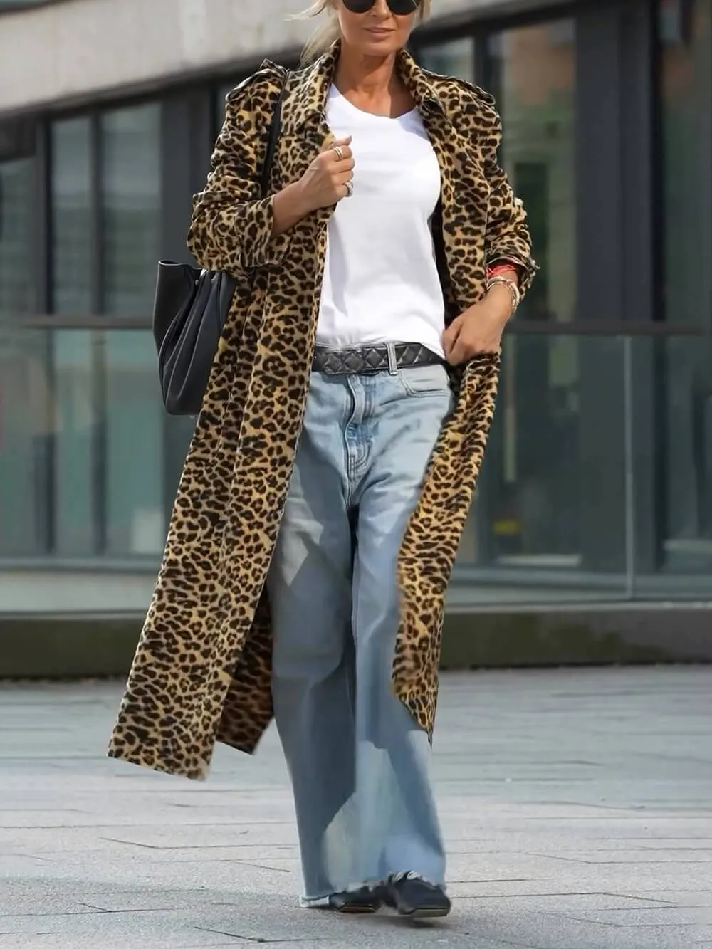 Ursula - Leopard Velvet Trench Jacket