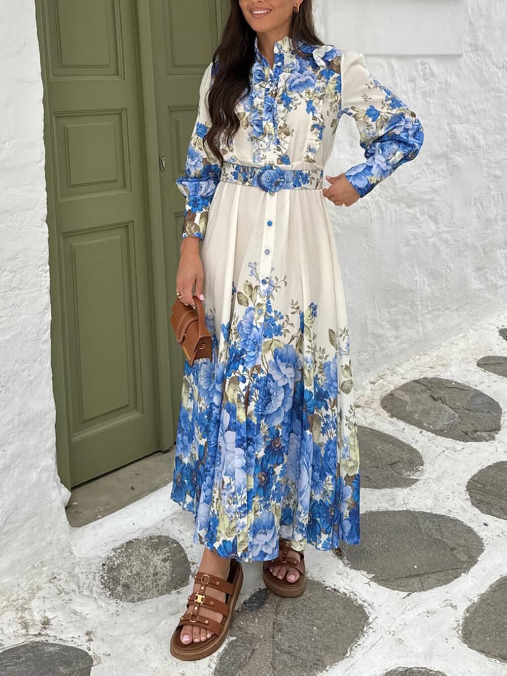 Bohemian Robe Printed Loose Maxi Dress