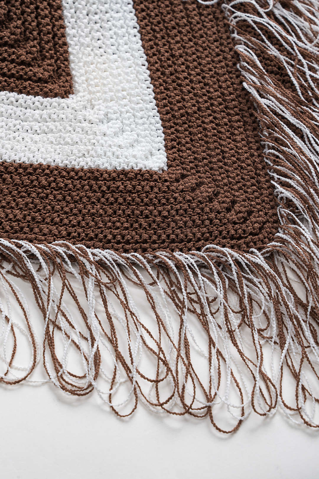 Knit Fringe Contrast Sleeveless Dress