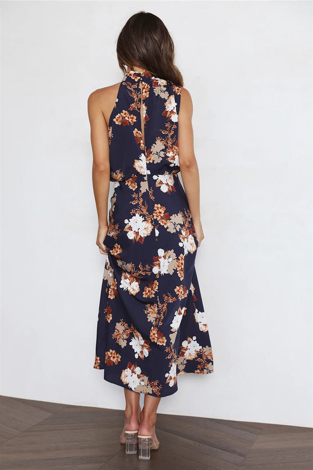 Anabelle Halter Neck Midi Dress