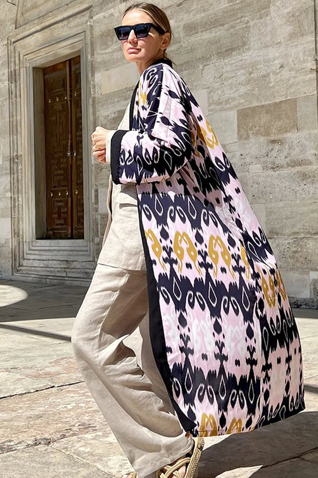 Brigitte One Of A Kind Ikat Maxi Kimono