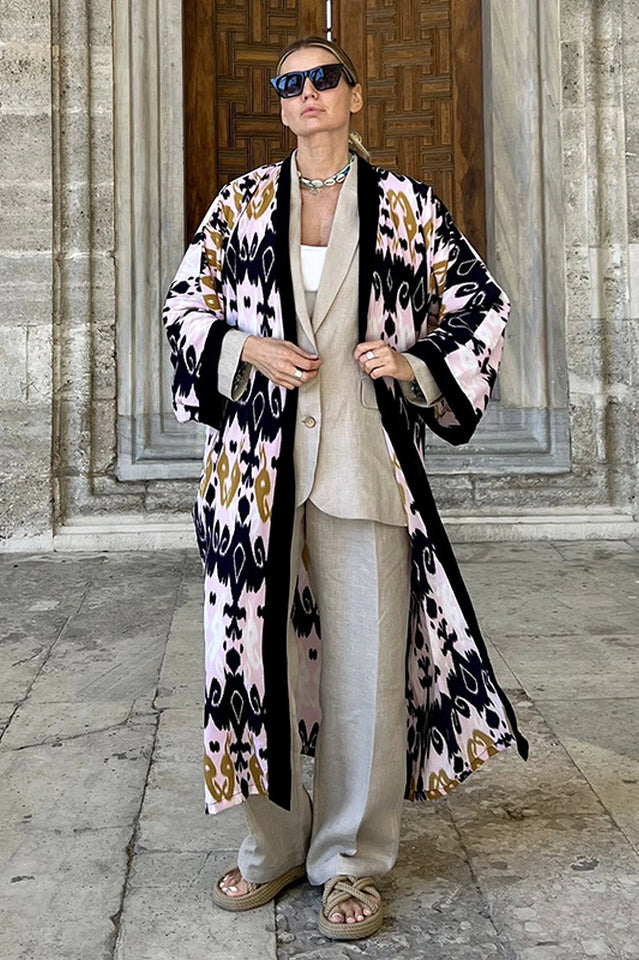Brigitte One Of A Kind Ikat Maxi Kimono
