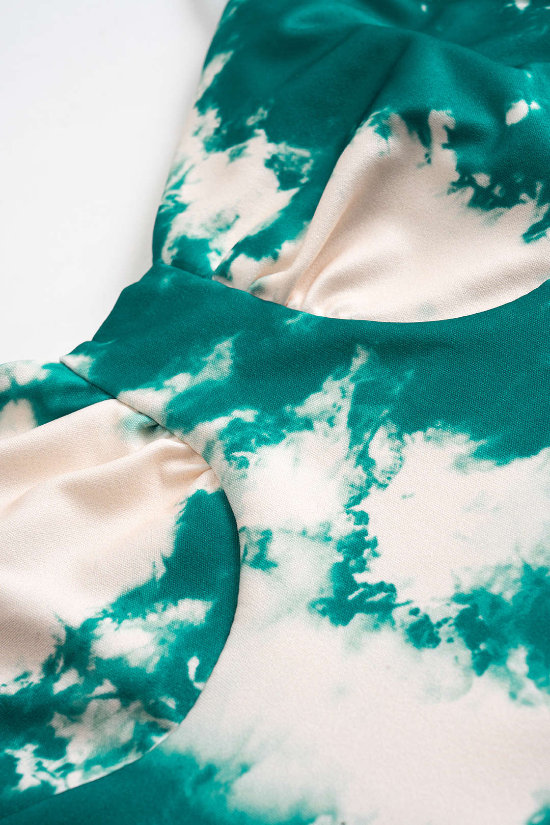 Tie Dye Print Bodysuit And Fringe Tie-Up Trousers Set