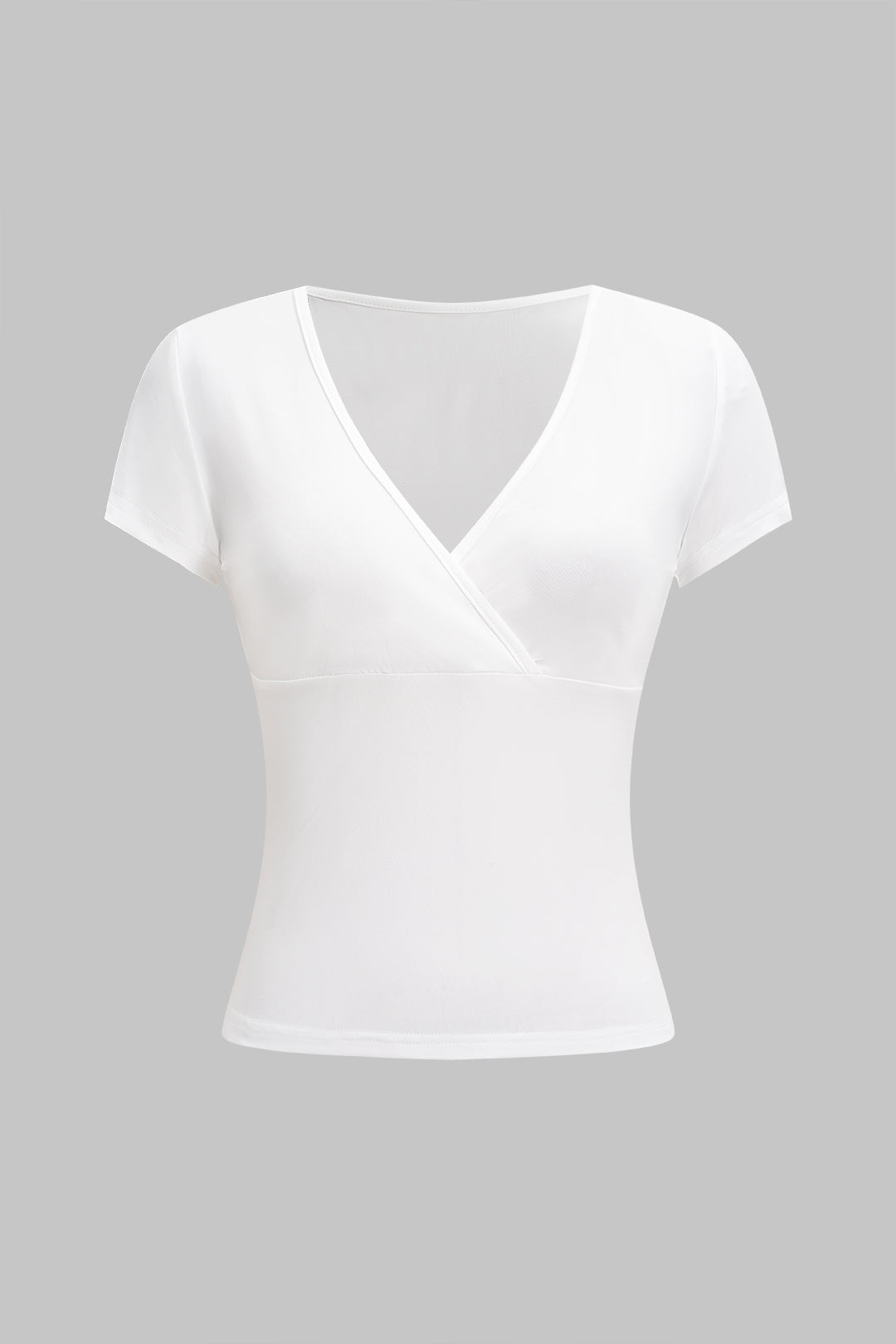 Solid V-Neck Short Sleeve T-Shirt