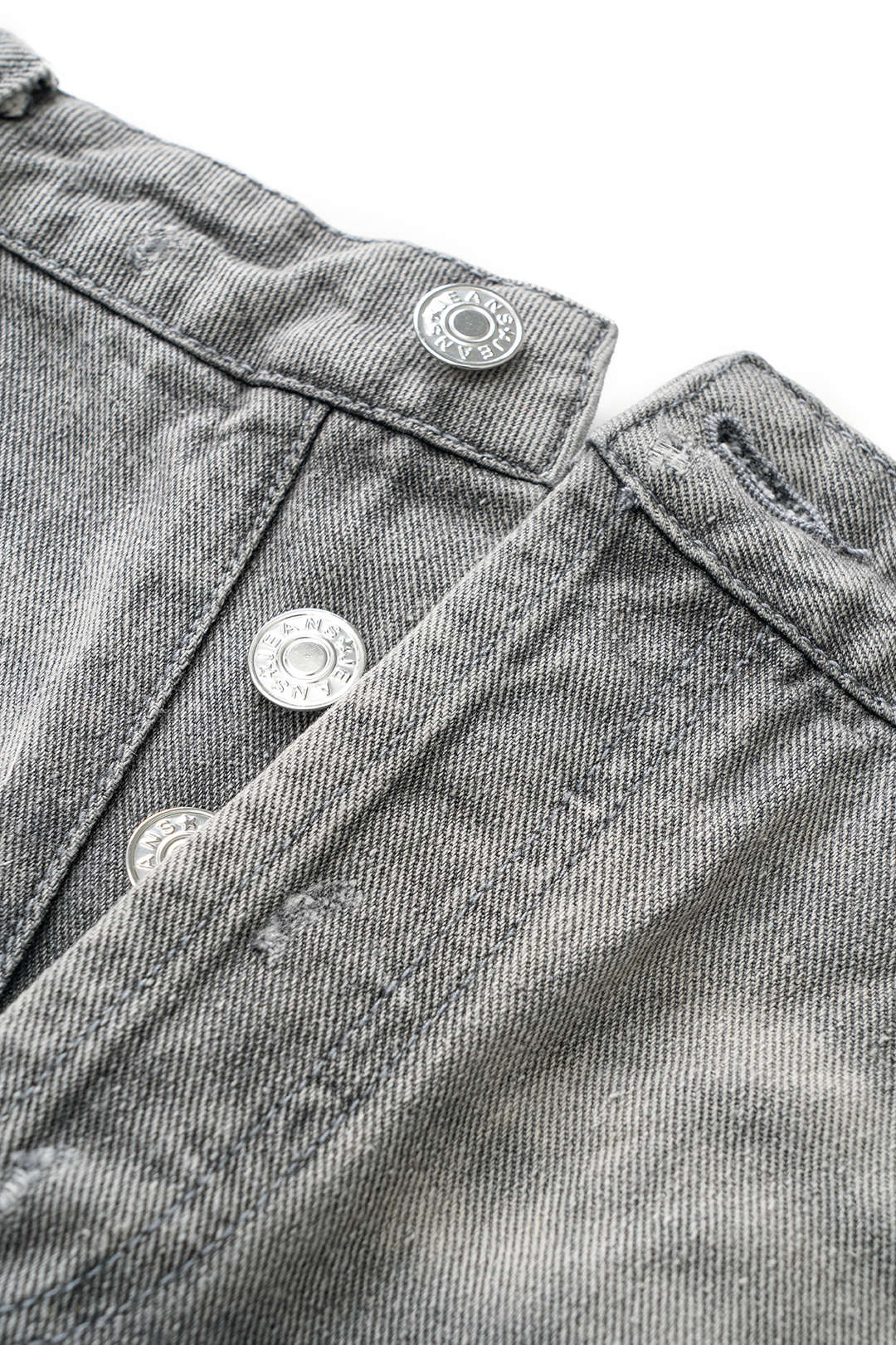 Denim Asymmetrical Ripped Shorts