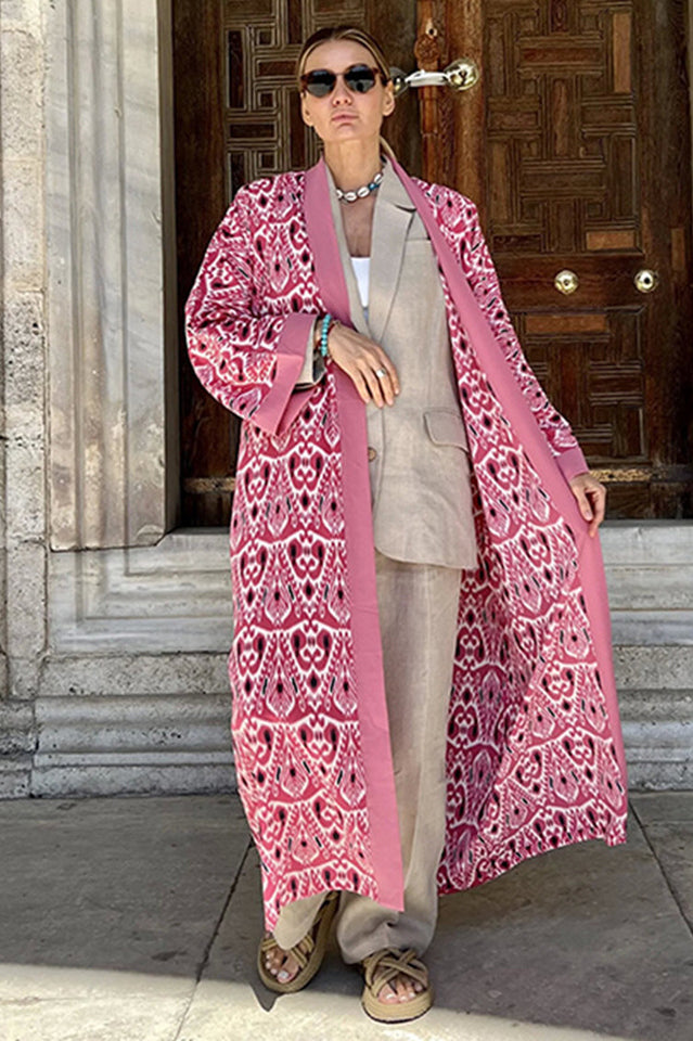 Brigitte One Of A Kind Ikat Maxi Kimono