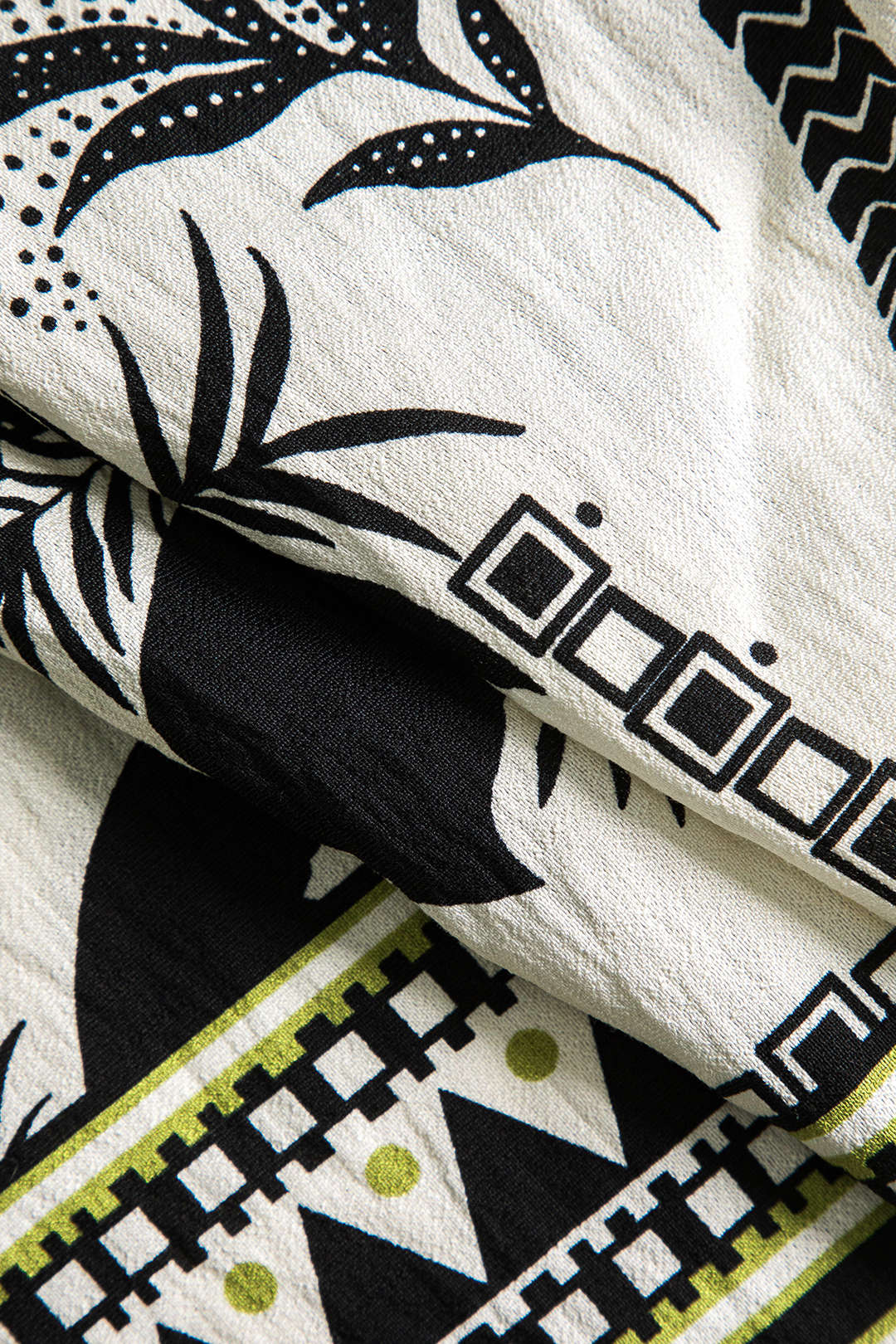 Coconut Palm Geometric Print Tie Knot Skirt