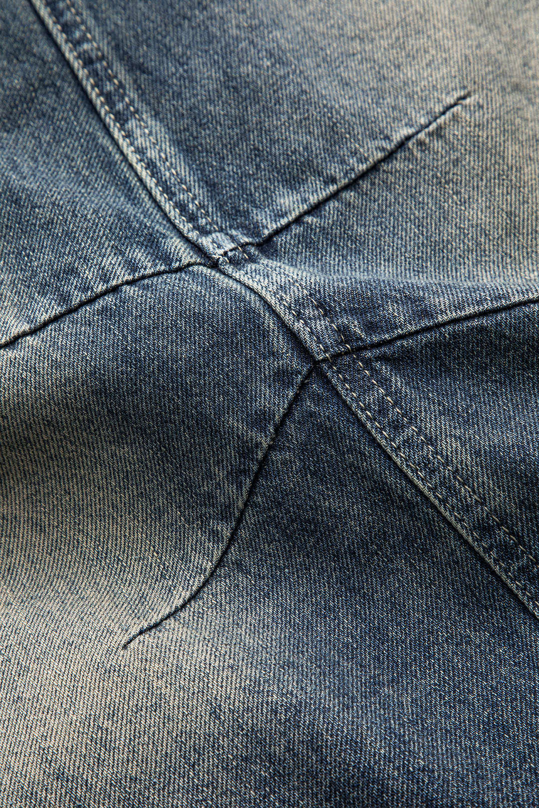 Denim High Waist Button Pocket Skirt