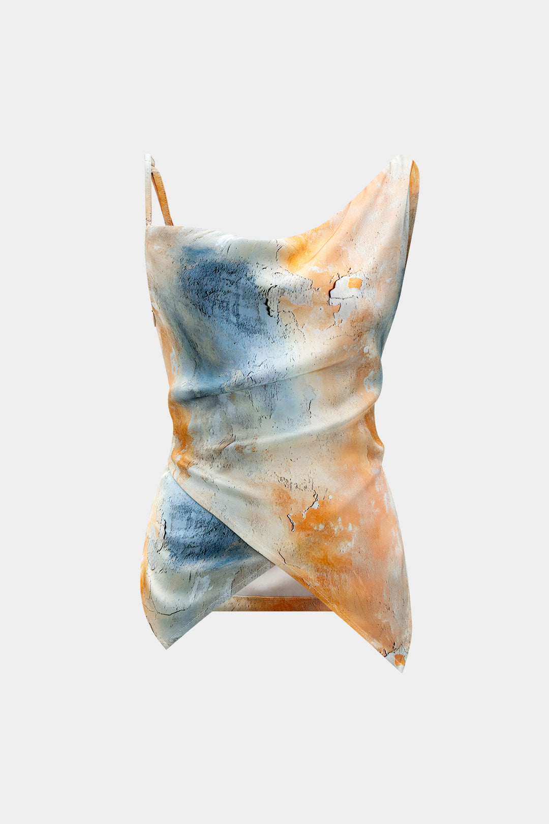 Watercolor Print Satin Cami Top
