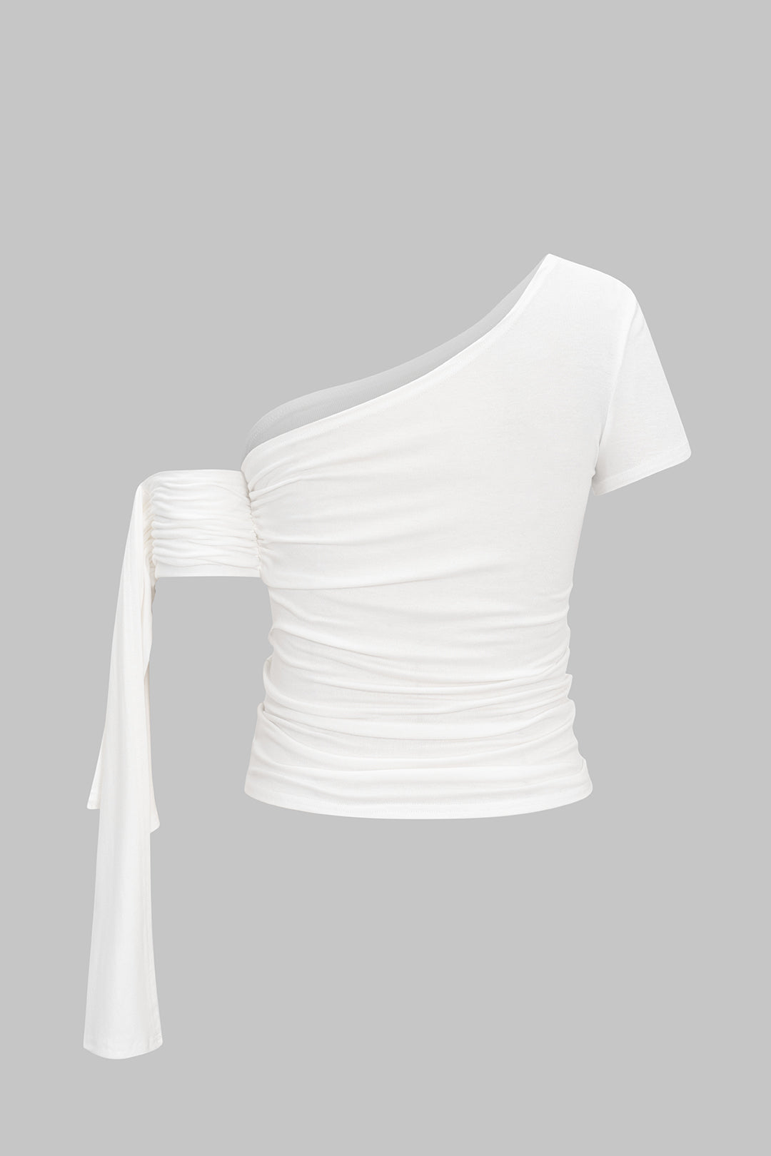 Asymmetrical Shoulder Short Sleeve T-Shirt