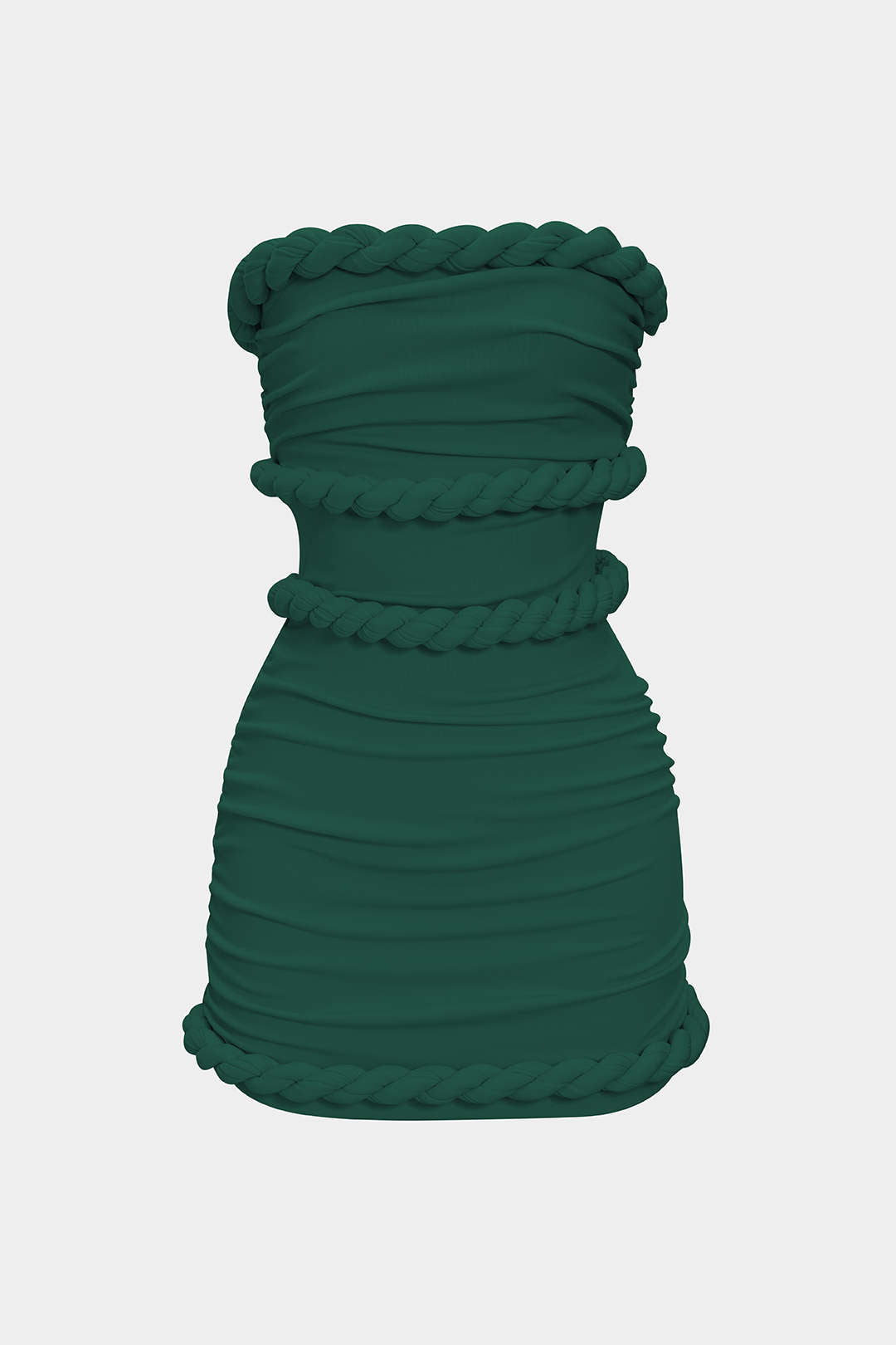 Twist Knot Strapless Sleeveless Mini Dress