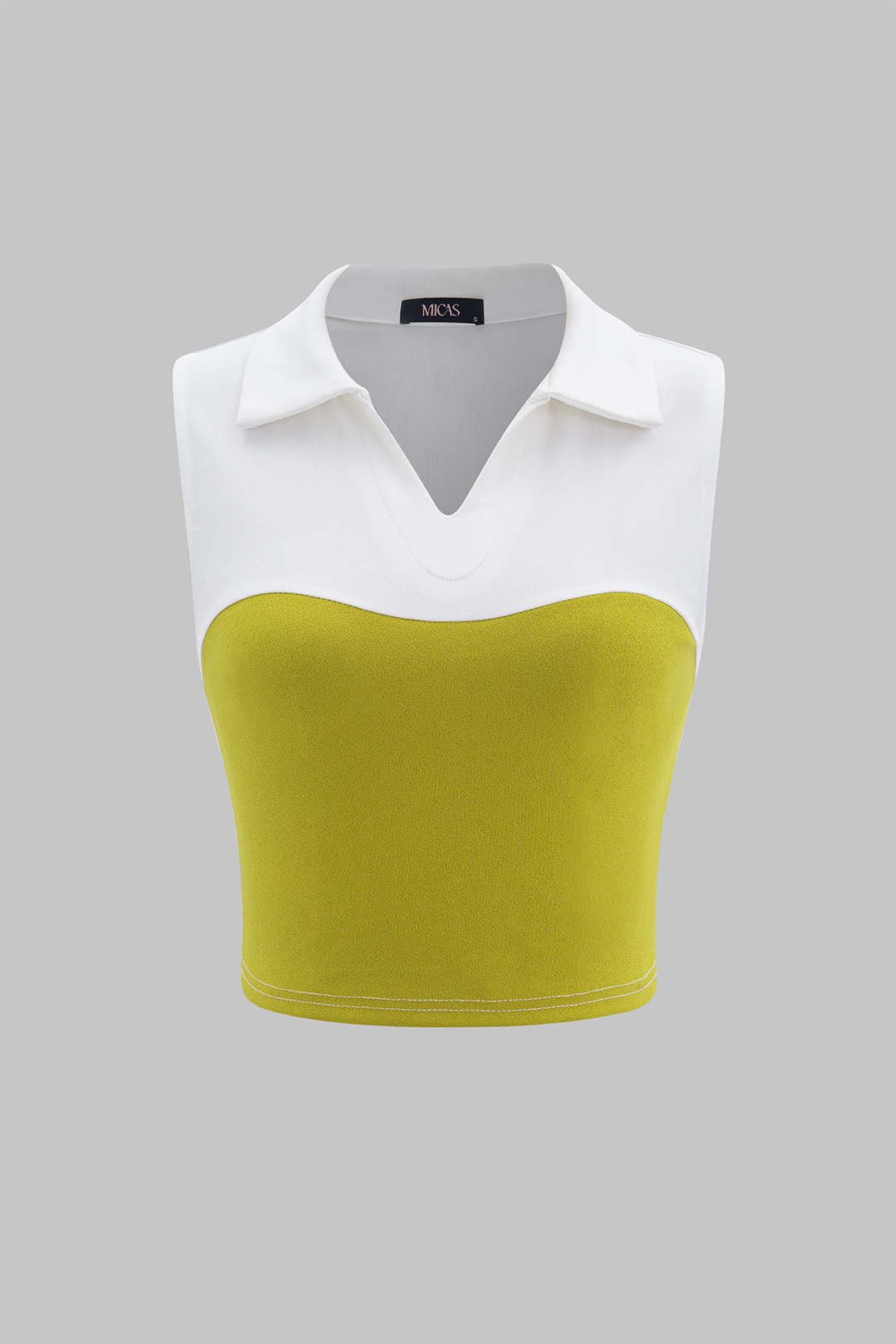 V-Neck Patchwork Tank Top