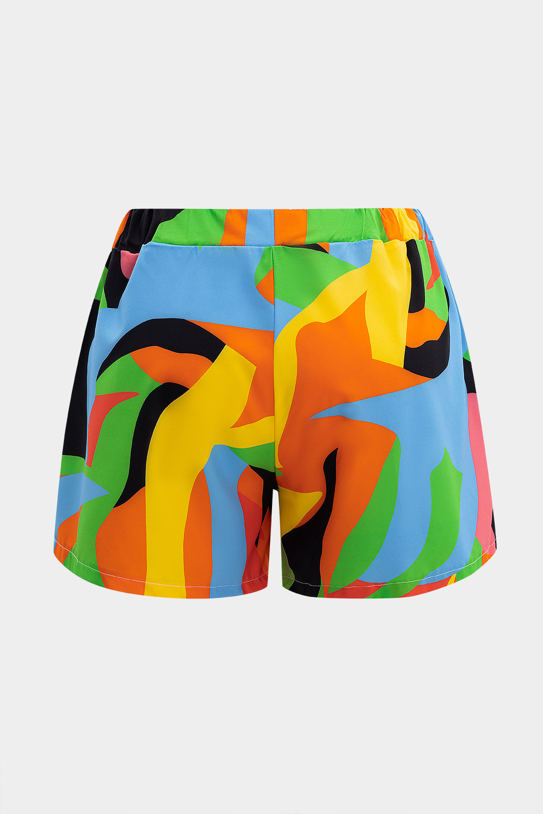 Plus Size Tropical Shirt And Shorts Set