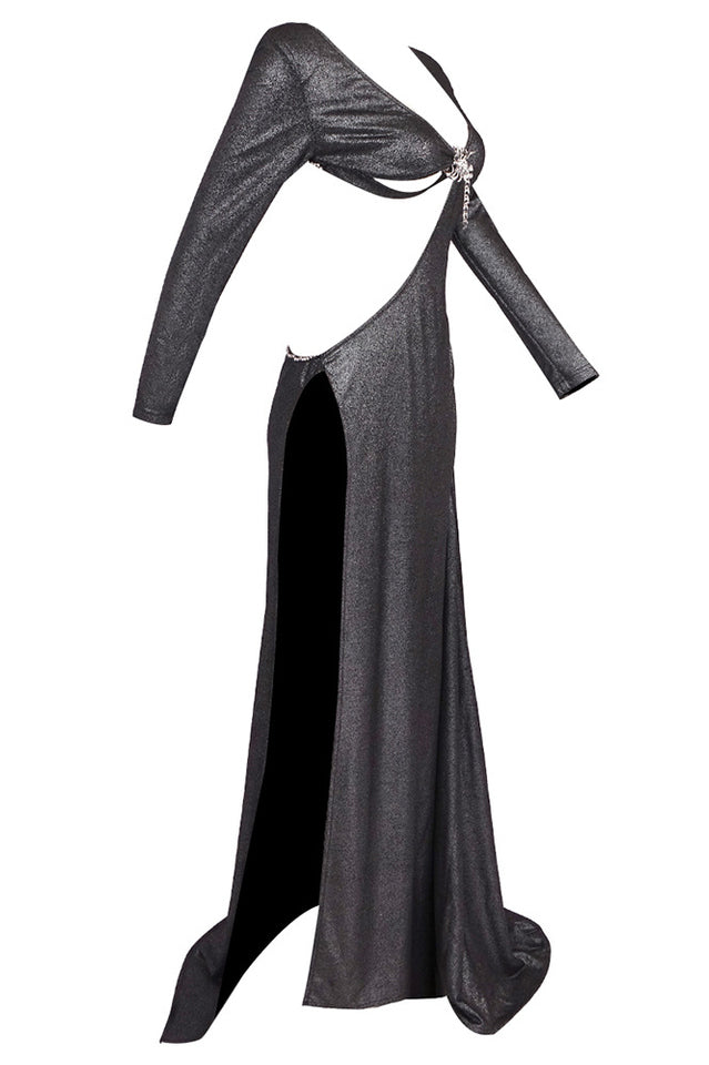 Cut Out Backless Gown