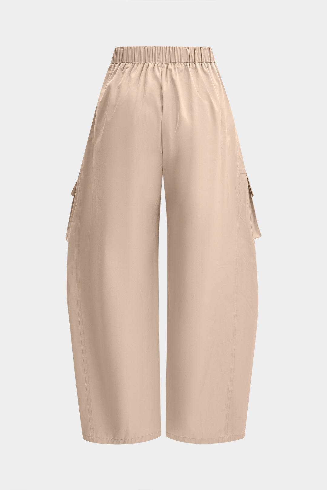 High Waist Pocket Barrel Trousers