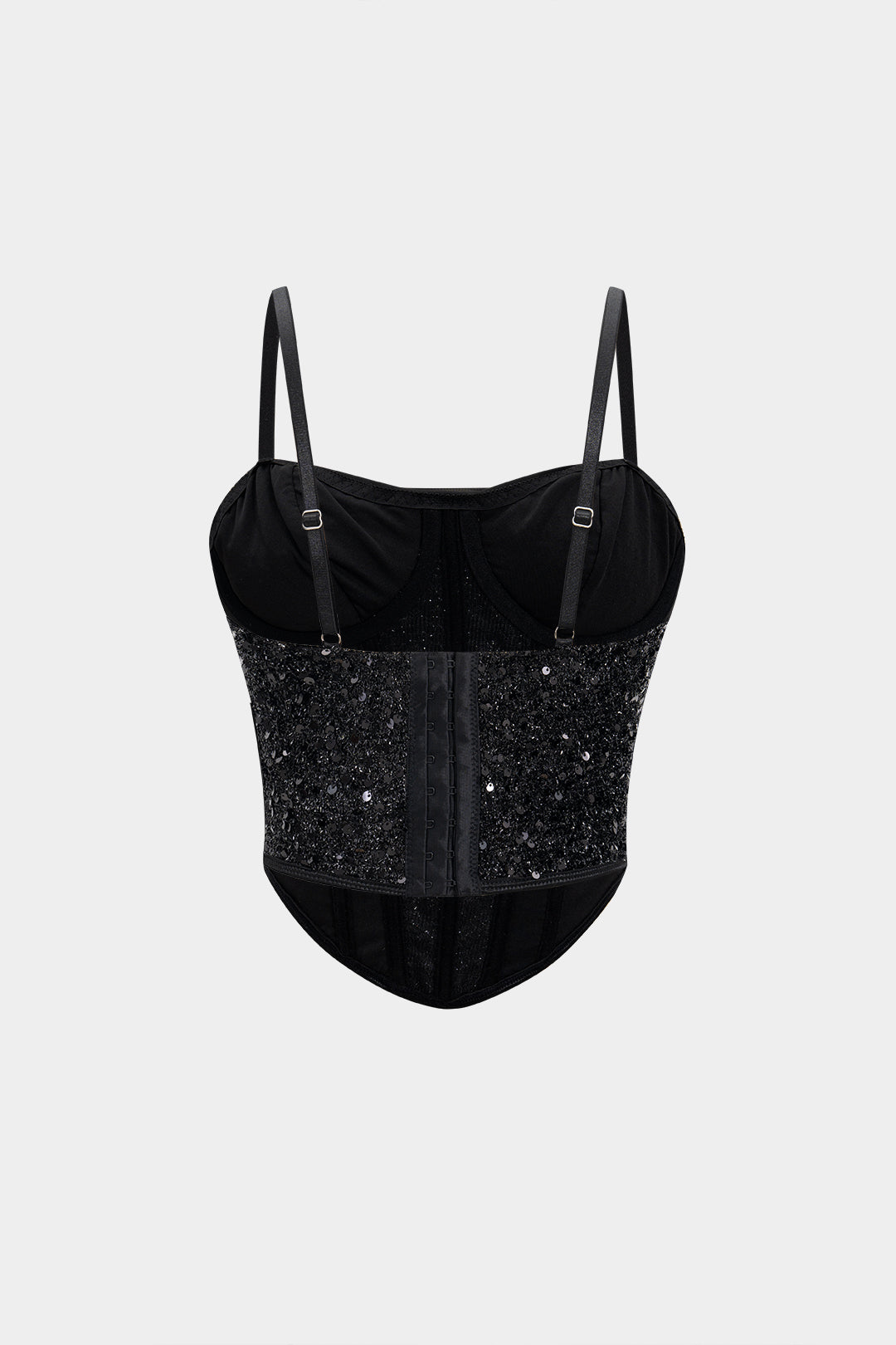 Sequin Slip Corset Waist Cami Top
