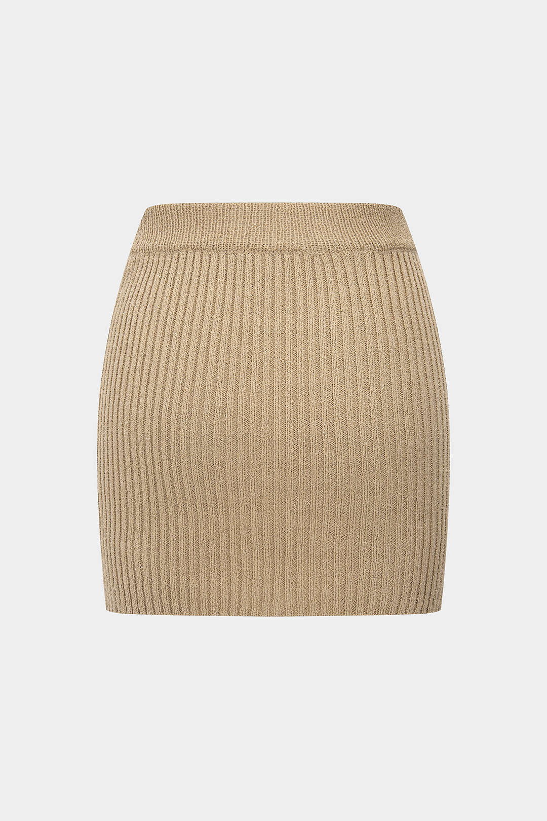 Knit Crossed Slit Skirt