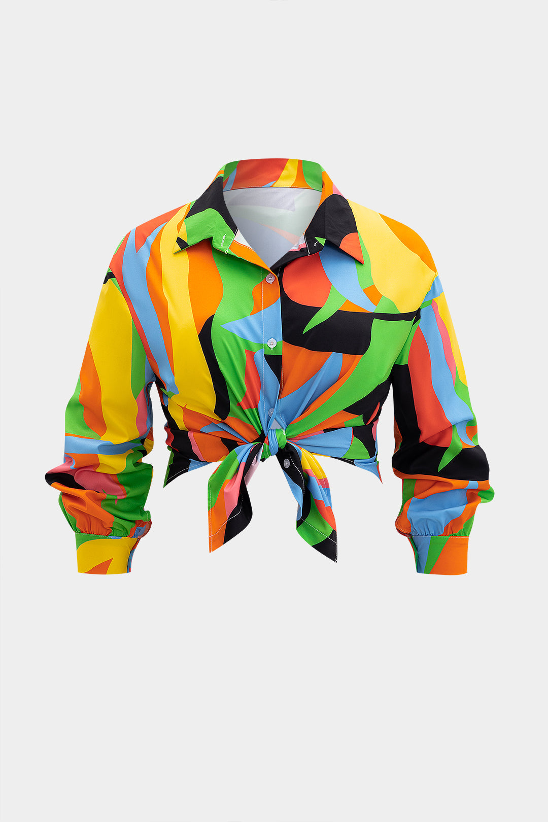 Plus Size Tropical Shirt And Shorts Set