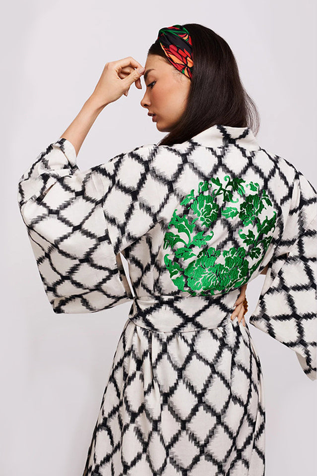 Brigitte One Of A Kind Ikat Maxi Kimono