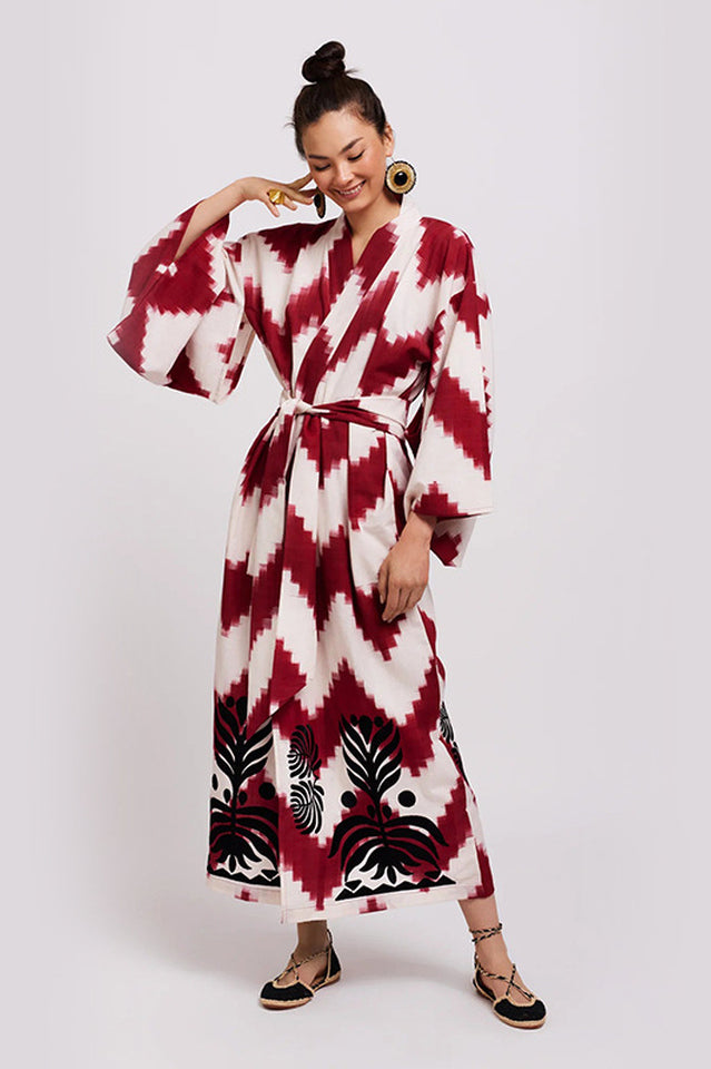 Brigitte One Of A Kind Ikat Maxi Kimono