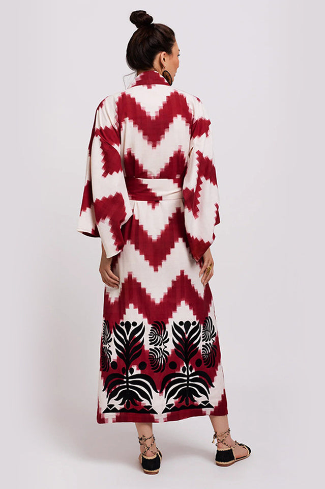 Brigitte One Of A Kind Ikat Maxi Kimono