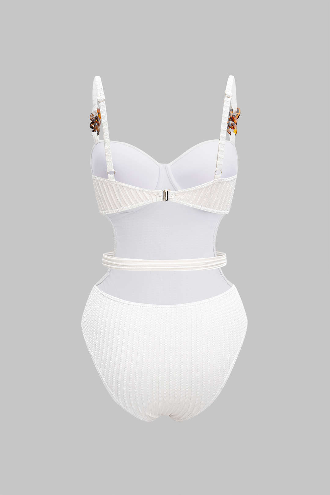 Belted Bustier Tummy Control One-Piece Swimsuit