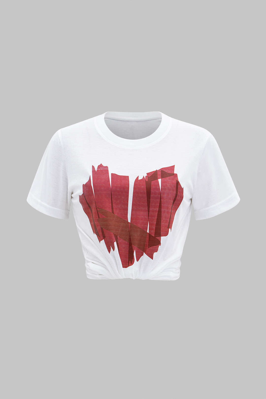 Heart Print Short Sleeve T-Shirt