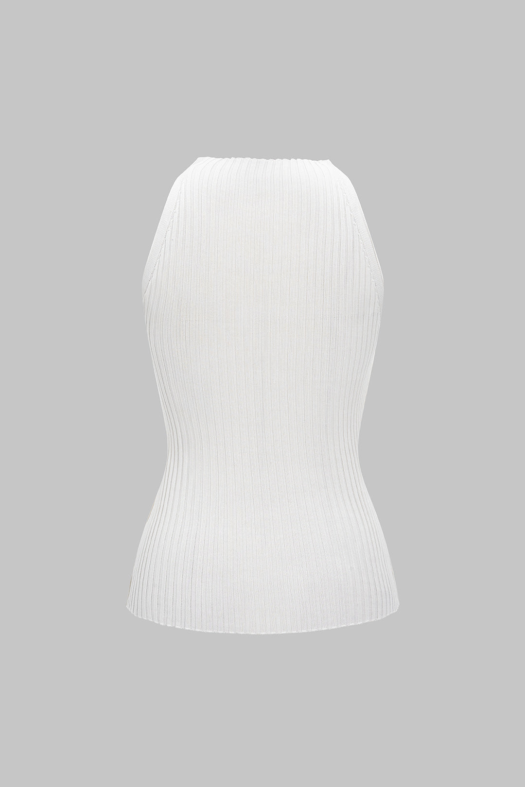 Knit Twist Knot Metallic Decor Tank Top
