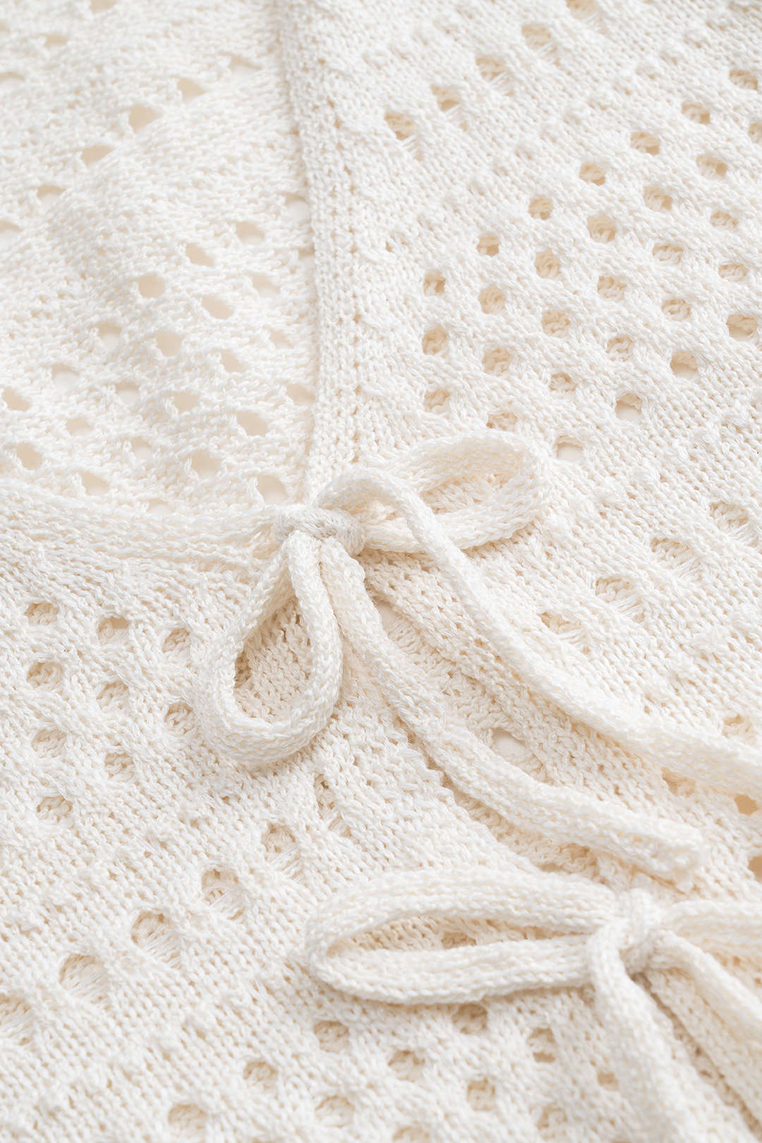 Hollow Out Knit Tank Top And Skirt Set