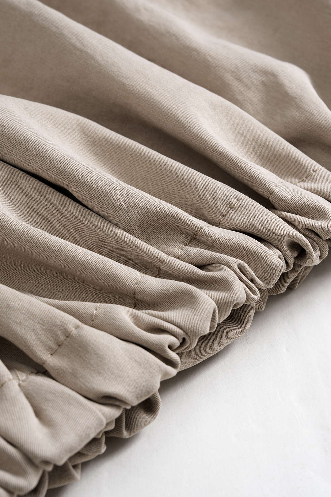 Solid Ruched Lantern Shorts